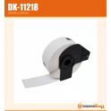 Compatible Brother DK11218 (DK-11218) - Etiquetas Precortadas Circulares - 24 mm de Diametro - 1000 Unidades - Texto negro sobre fondo blanco