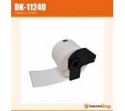 Compatible Brother DK11240 (DK-11240) Etiquetas Precortadas Multiproposito Grandes - 102x51 mm - 600 Unidades - Texto negro sobre fondo blanco