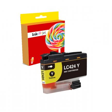 Compatible Brother LC-424 Amarillo Cartucho de Tinta LC424Y para Brother DCP-J1200DW, W, WE