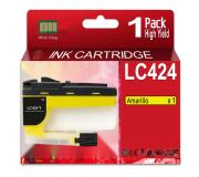 Compatible Brother LC-424 Amarillo Cartucho de Tinta LC424Y para Brother DCP-J1200DW, W, WE