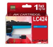 Compatible Brother LC-424 Cyan Cartucho de Tinta LC424C para Brother DCP-J1200DW, W, WE