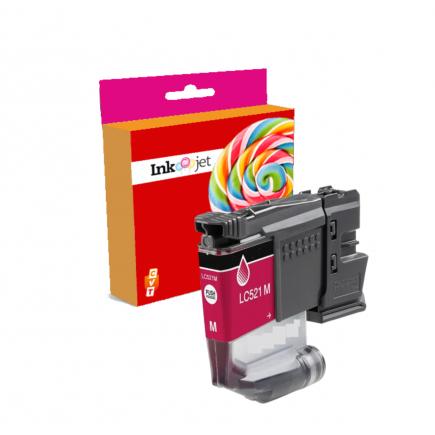 Compatible Brother LC-521 / LC521M Magenta Cartucho de Tinta Pigmentada para Brother DCP-J1260W / DPC-J1310DW / DCP-J1360DW / DCP-J1460DW