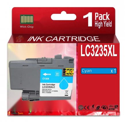 Compatible Brother LC3235XL / LC-3235XLC Cyan Cartucho de Tinta para DCP-J1100DW, MFC-J1300DW