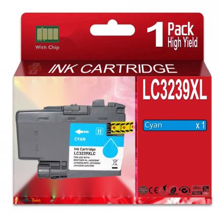 Compatible Brother LC3239XL / LC-3239XLC Cyan Cartucho de Tinta para Brother MFC-J5945DW MFC-J6945DW MFC-J6947DW HL-J6000DW HL-J6100DW