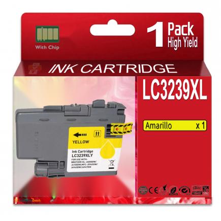 Compatible Brother LC3239XL / LC-3239XLY Amarillo Cartucho de Tinta para Brother MFC-J5945DW MFC-J6945DW MFC-J6947DW HL-J6000DW HL-J6100DW