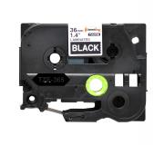 Compatible Brother TZe365 (TZ-365) Cinta Laminada de Etiquetas - Texto blanco sobre fondo negro - Ancho 36mm x 8 metros