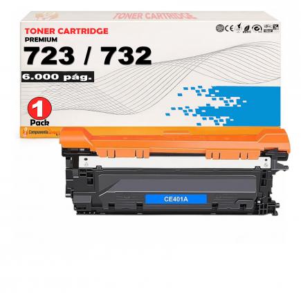 Compatible Canon 723 / 732 Cyan Toner para I-Sensys LBP 5480, LBP 7750, LBP 7780