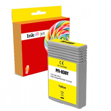 Compatible Canon PFI030 Amarillo Cartucho de Tinta PFI030Y / 3492C001 para Canon imagePrograf TA-20 / TA-30