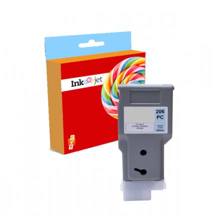Compatible Canon PFI206 Cyan Photo Tinta Pigmentada PFI-206PC / 5307B001 para imagePROGRAF IPF 6400 / IPF 6450