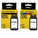 Compatible Canon PG575XL Negro + CL576XL Tricolor Cartuchos de Tinta para Pixma TR4750i, TR4751i, TR4755i, TR4756i, TR4757i, TS3550i, TS3551i, TS3750i, TS3751i, TS3752i