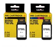 Compatible Canon PG575XL Negro + CL576XL Tricolor Cartuchos de Tinta para Pixma TR4750i, TR4751i, TR4755i, TR4756i, TR4757i, TS3550i, TS3551i, TS3750i, TS3751i, TS3752i
