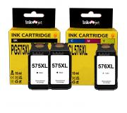 Compatible Canon PG575XL x2 Negro + CL576XL Tricolor Cartuchos de Tinta para Pixma TR4750i, TR4751i, TR4755i, TR4756i, TR4757i, TS3550i, TS3551i, TS3750i, TS3751i, TS3752i