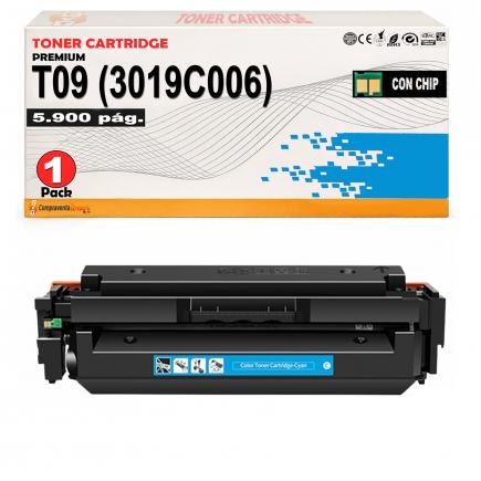 Compatible Canon T09 (3019C006) Cyan Cartucho de Toner para i-SENSYS X C1127i, X C1127iF, X C1127P
