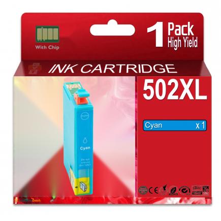 Compatible Epson 502XL Cyan Cartucho de Tinta para XP5100, X5105, XP5115, XP5150, XP5155, WF2860, WF2865, WF2880, WF2885
