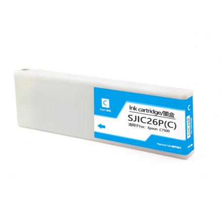 Compatible Epson SJIC26P Cyan Tinta Pigmentada SJIC26P(C) para ColorWorks C 7500, TM-C 3500