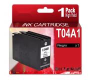 Compatible Epson T04A1 Negro Cartucho de Tinta Pigmentada C13T04A140 para WorkForce Pro WF-C8190, WF-C8690