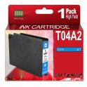 Compatible Epson T04A2 Cyan Cartucho de Tinta Pigmentada C13T04A240 para WorkForce Pro WF-C8190, WF-C8690