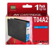 Compatible Epson T04A2 Cyan Cartucho de Tinta Pigmentada C13T04A240 para WorkForce Pro WF-C8190, WF-C8690