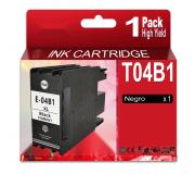 Compatible Epson T04B1 Negro Cartucho de Tinta Pigmentada C13T04B140 para WorkForce Pro WF-C8190, WF-C8610, WF-C8690