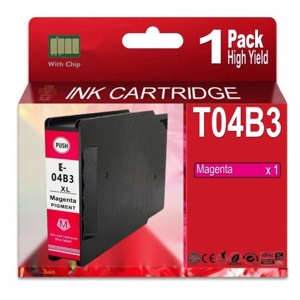 Compatible Epson T04B3 Magenta Cartucho de Tinta Pigmentada C13T04B340 para WorkForce Pro WF-C8190, WF-C8610, WF-C8690