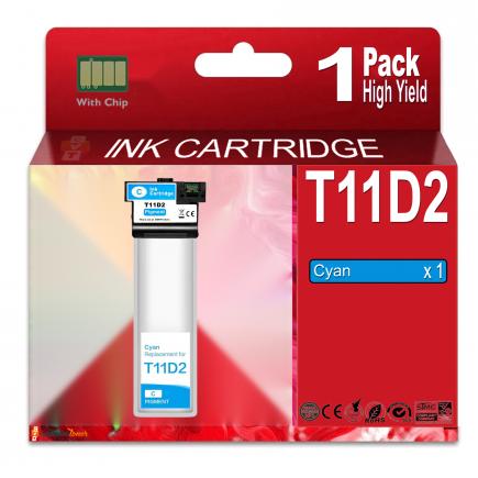 Compatible Epson T11D2 XL / C13T11D240 Cyan Cartucho de Tinta para Epson WF-C5390DW / WF-C5890DWF
