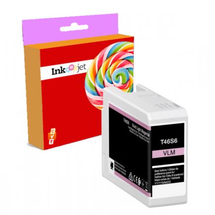 Compatible Epson T46S6 / C13T46S600 Magenta Light Cartucho de Tinta Pigmentada para Epson SureColor SC-P700 / SC-P706