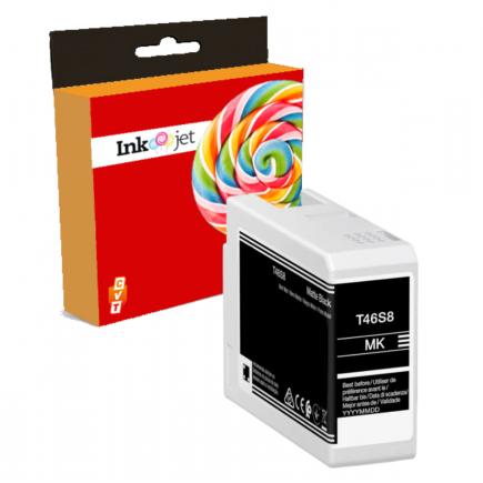 Compatible Epson T46S8 / C13T46S800 Negro Mate Cartucho de Tinta Pigmentada para Epson SureColor SC-P700 / SC-P706