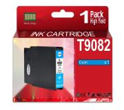 Compatible Epson T9082 Cyan Cartucho de Tinta Pigmentada para Epson WF6090, WF6590