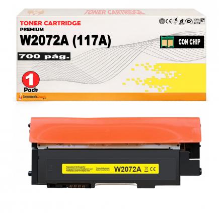 Compatible HP 117A / W2072A Toner Amarillo para Hp Color Laser 150a, 150nw, MFP 178nw, 178nwg, 179fng, 179fnw, 179fwg