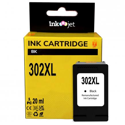 Compatible HP 302XL / F6U68AE Negro Cartucho de Tinta