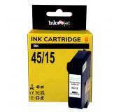 Compatible HP 45 51645AE / HP 15 C6615DE Negro Cartucho de Tinta universal