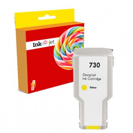 Compatible HP 730 / P2V70A  Amarillo Cartucho de Tinta para HP DesignJet T1600 / T1700 / T2600