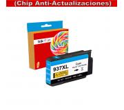 Compatible HP 937e XL / 4S6W6NE Cyan (Chip reforzado contra actualizaciones) Tinta para HP OfficeJet Pro 9110 / 9117 / 9120 / 9122 / 9123 / 9125 / 9128 / 9130 / 9132 / 9133 / 9135 / 9720 / 9730