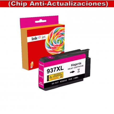 Compatible HP 937e XL / 4S6W7NE Magenta (Chip reforzado contra actualizaciones) Tinta para HP OfficeJet Pro 9110 / 9117 / 9120 / 9122 / 9123 / 9125 / 9128 / 9130 / 9132 / 9133 / 9135 / 9720 / 9730
