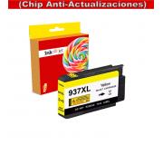 Compatible HP 937e XL / 4S6W8NE Amarillo (Chip reforzado contra actualizaciones) Tinta para HP OfficeJet Pro 9110 / 9117 / 9120 / 9122 / 9123 / 9125 / 9128 / 9130 / 9132 / 9133 / 9135 / 9720 / 9730