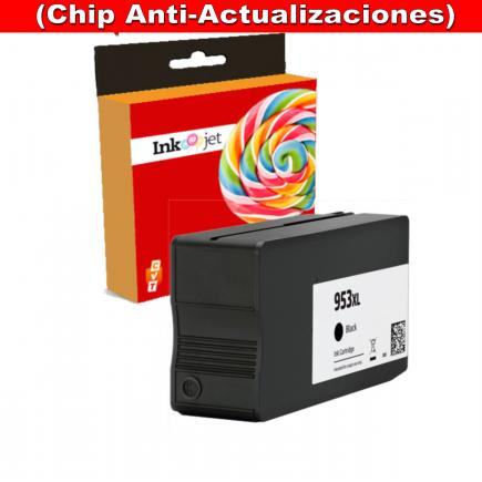 Compatible HP 953XL Negro (Chip Anti-Actualizaciones) Cartucho de Tinta Pigmentada L0S70AE / L0S58AE