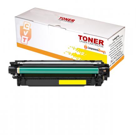 Compatible HP CE252A / 504A Amarillo Toner para HP Color LaserJet CP3525, CM3530, CM3530