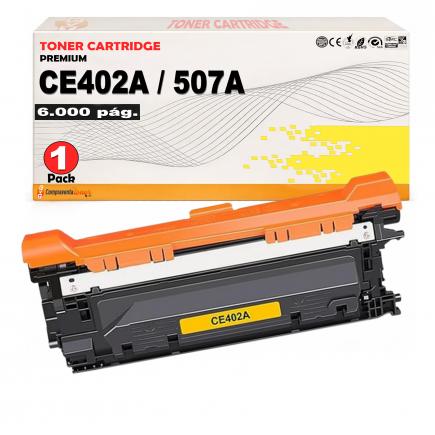 Compatible HP CE402A / 507A Amarillo Toner para HP Laserjet Enterprise 500 Color M551 M575 M570