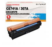 Compatible HP CE741A / 307A Cyan Toner para HP Color LaserJet CP5220, CP5225, Color LaserJet Professional CP5225