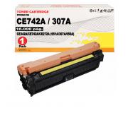 Compatible HP CE742A / 307A Amarillo Toner para HP Color LaserJet CP5220, CP5225, Color LaserJet Professional CP5225