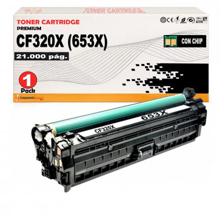 Compatible HP CF320X / 653X Negro Cartucho de Toner para HP Color LaserJet Enterprise MFP M680DN M680F M680Z