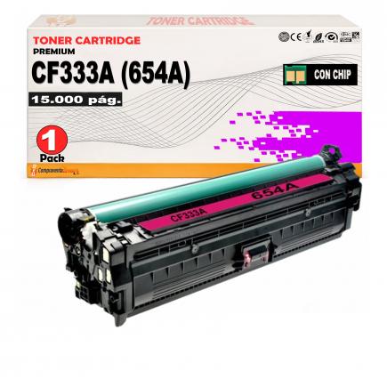 Compatible HP CF333A / 654A Magenta Cartucho de Toner para HP LaserJet Enterprise M651dn, M651n, M651xh , M651xhm