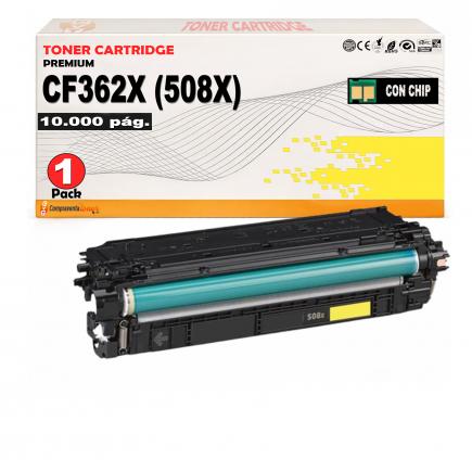 Compatible HP CF362X / 508X Amarillo Cartucho de Toner para HP Color LaserJet Enterprise M552dn M553dn M553n M553x M577c M577dn M577f