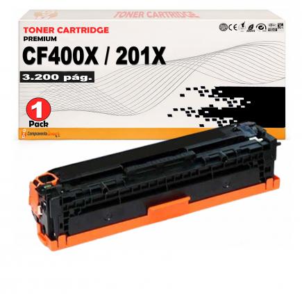 Compatible HP CF400X / 201X Negro Toner para HP Color LaserJet Pro M250 / M252 / M270 / M274 / M277
