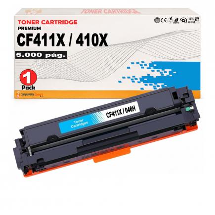 Compatible HP CF411X / 410X Cyan Toner para HP Color Laserjet Pro MFP M377, M477, M452