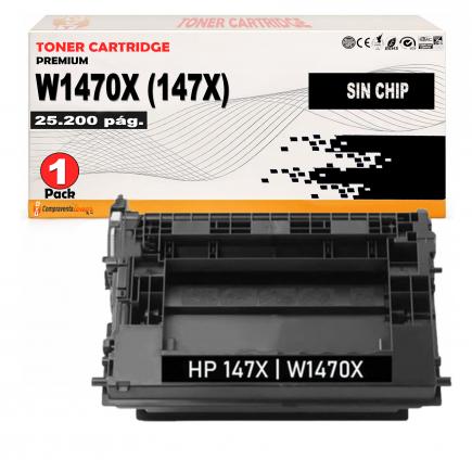 Compatible HP W1470X / 147X (SIN CHIP) Negro Toner para LaserJet Enterprise M610, M611, M612, M634, M635, M636