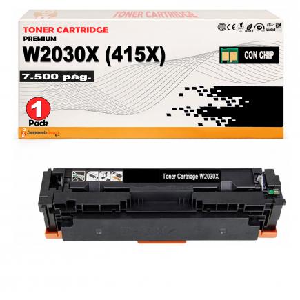 Compatible HP W2030X Negro Toner 415X / 415A (CON CHIP) para HP Color LaserJet Pro MFP M454, M479