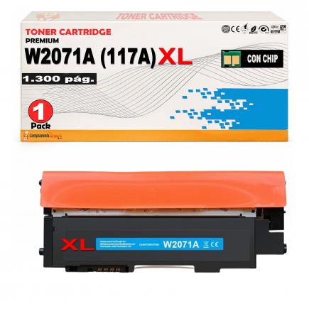 Compatible HP W2071A XL / 117A XL Cyan Cartucho de Toner para HP Color Laser 150a, 150nw, MFP 178nw, 178nwg, 179fng, 179fnw, 179fwg