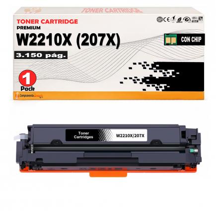 Compatible HP W2210X / 207X (CON CHIP) Toner Negro para HP Color LaserJet Pro M255, M282, M283