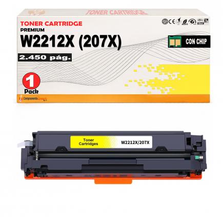 Compatible HP W2212X / 207X (CON CHIP) Toner Amarillo para HP Color LaserJet Pro M255, M282, M283